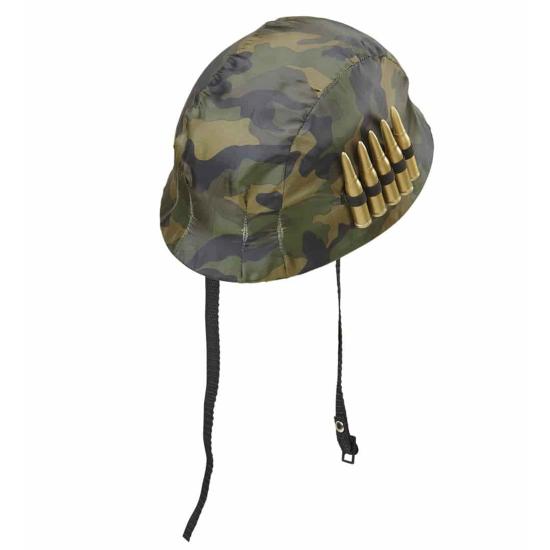 Casco Militar con Balas  para Adulto .