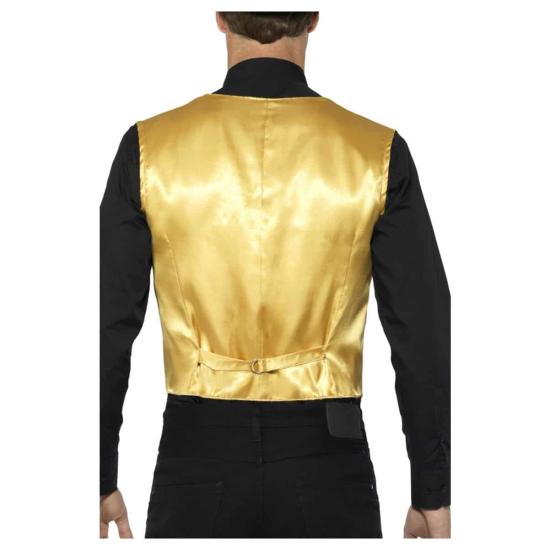 Chaleco Lentejuelas para Adultos Dorado ^