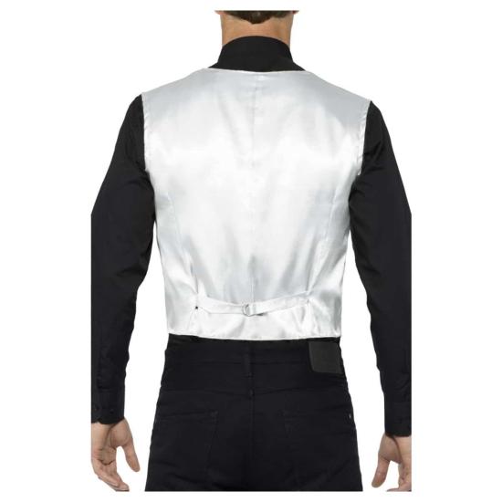 Chaleco Lentejuelas para Adultos Plateado ^