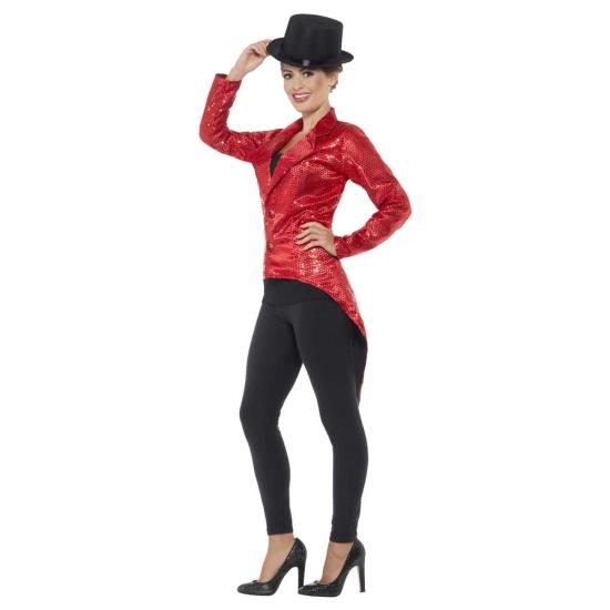 Chaqueta Lentejuelas Roja adulta