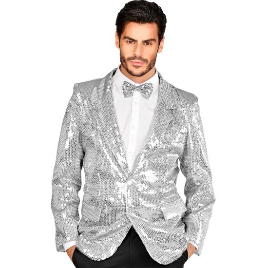 Chaqueta Plateada Show con Lentejuelas adulto
