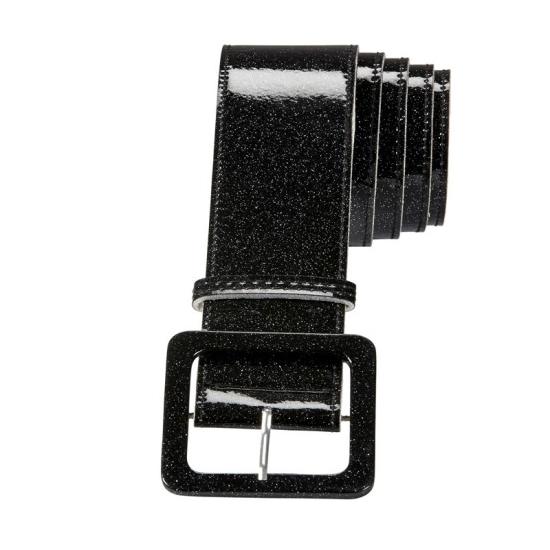 Cinturón Glitter negro 120 cm