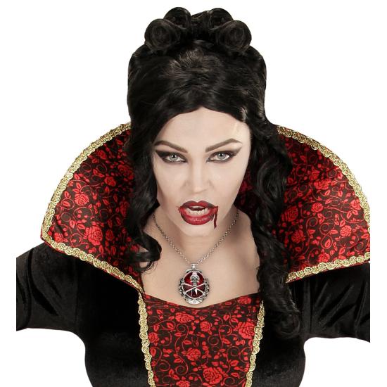 Collar Calavera con Rubí Rojo