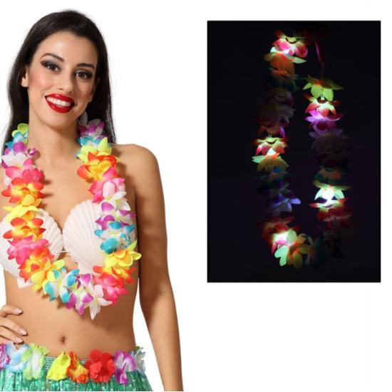 Collar Hawaiano con Luz