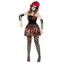 Disfraz adulta Catrina Negra.