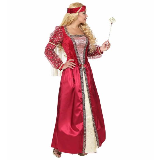 Disfraz  Dama Medieval Roja lujo adulta