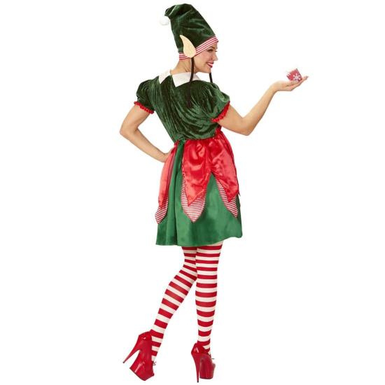 Disfraz de Elfa Ayudante de Papá Noel adulta