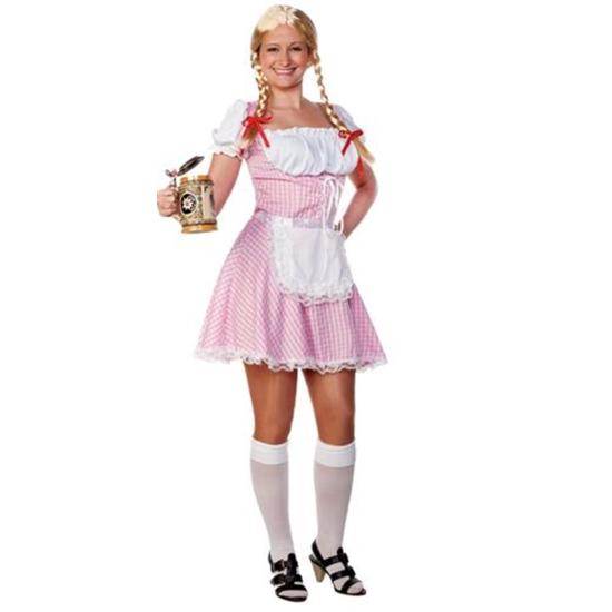 Disfraz adulta Tirolesa Rosa