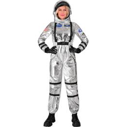 Disfraz Astonuta Misión Espacial Plata  para mujer