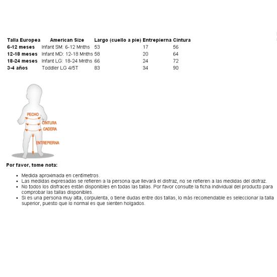 Disfraz de Bebé payasete de 1-9 meses
