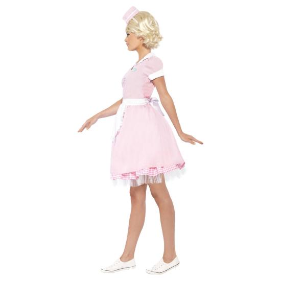 Disfraz Camarera  Retro PInk.adulta