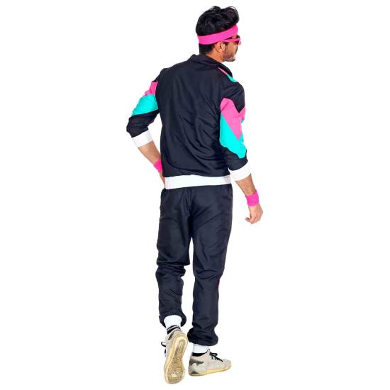 Disfraz Chandal de los Años 80 Negro para Adultos