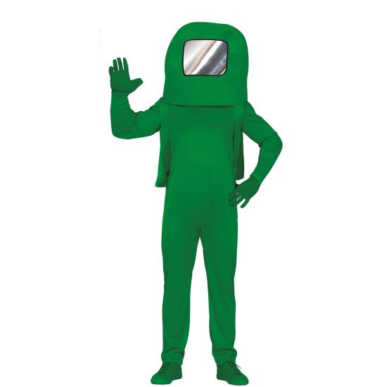 Disfraz de Among Us Verde para adultos