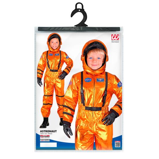 Disfraz de Astronauta Misión Espacial Naranja talla infantil unisex