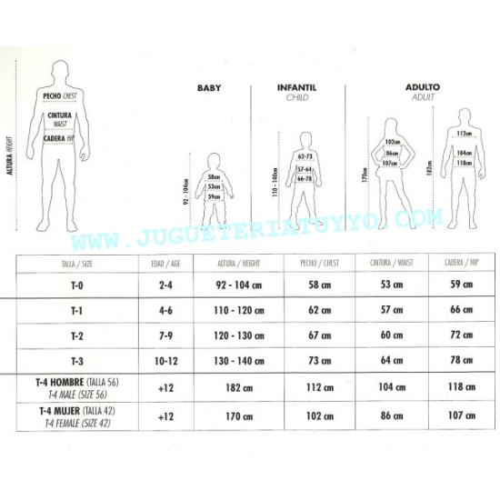 Disfraz adulto Beatles Azul talla T-4