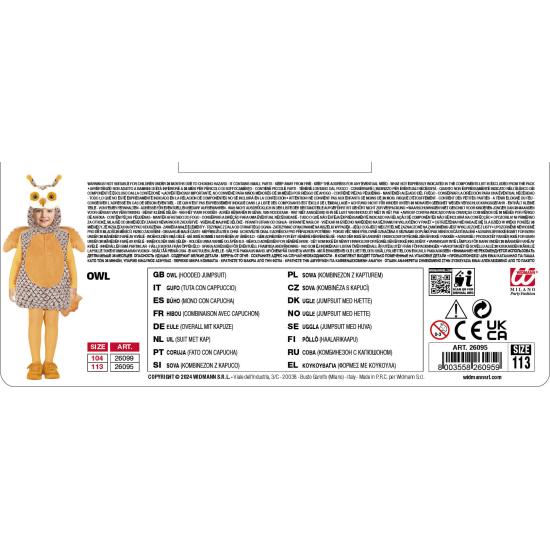 Disfraz de búho infantil