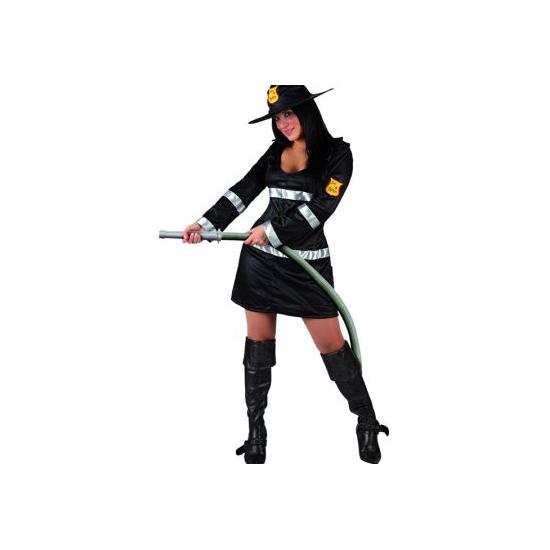 DISFRAZ DE BOMBERA NEGRO TALLA XL