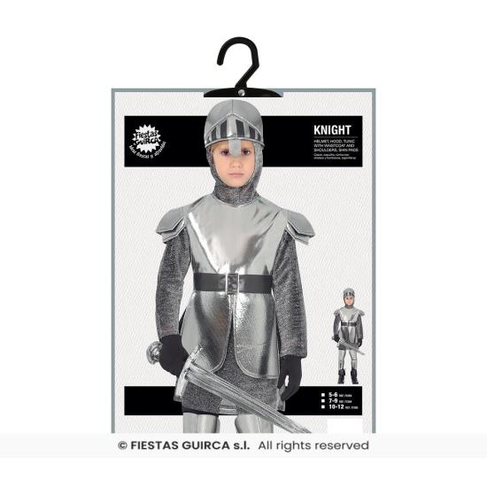Disfraz de caballero medieval con armadura para niño