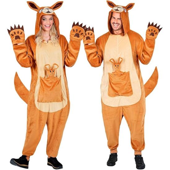 Disfraz de Canguro para Adulto – Mono de Peluche con Capucha