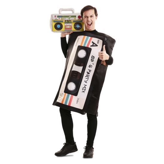 Disfraz de Casete Retro Años 80 para Adulto – Disfraz Humorístico y Original de Fiesta