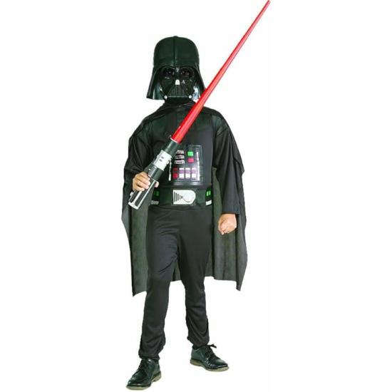 Disfraz de Darth Vader para niño, caja con disfraz, máscara y espada