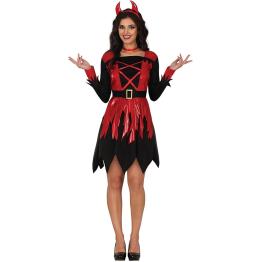 Disfraz de Diablesa para Mujer - Incluye Diadema y Vestido