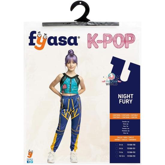 Disfraz de Guerrera K-Pop Zoey Huntrix para niña