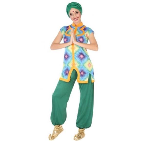 Disfraz de Hindú Verde para adulta