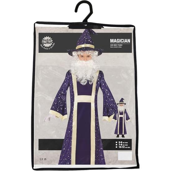 Disfraz de Mago de Cuento para Niño – Cinturón, Gorro y Túnica
