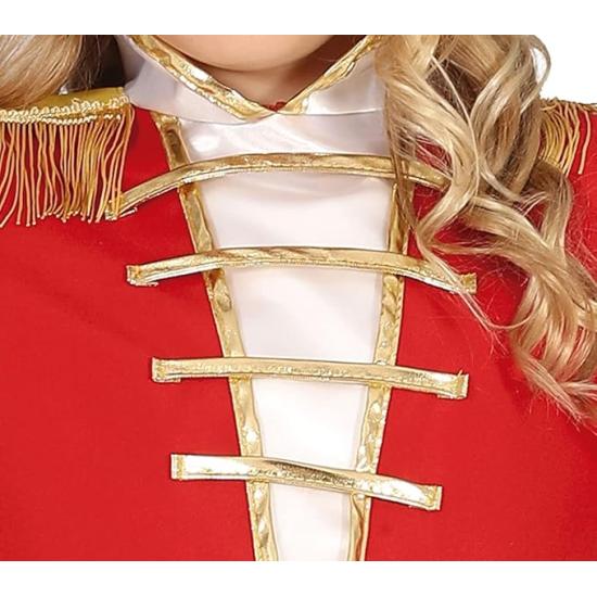 Disfraz de Majorette Niña - Atuendo Infantil Rojo, Blanco y Dorado para Niñas