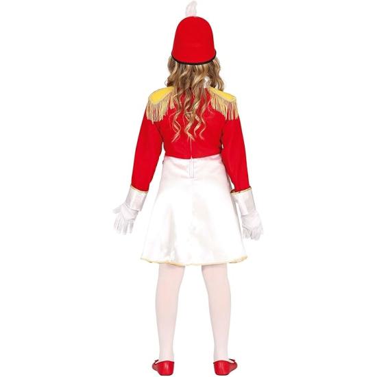 Disfraz de Majorette Niña - Atuendo Infantil Rojo, Blanco y Dorado para Niñas