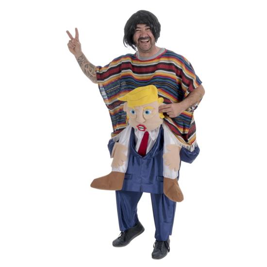 Disfraz de Mexicano a Hombros de Trump adulto