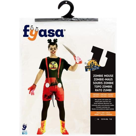 Disfraz de Mickey Mouse Zombi para Hombre Talla ML