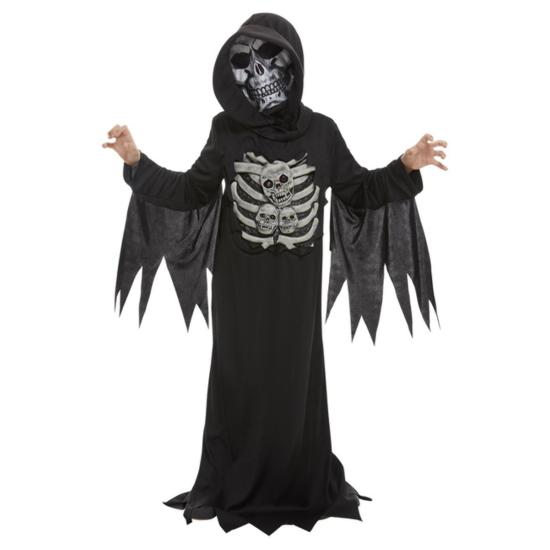 Disfraz de muerte esqueleto, Negro infantil