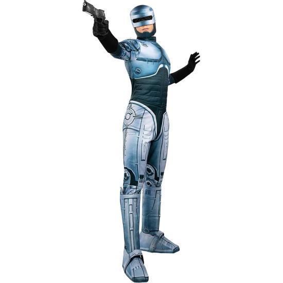 Disfraz de Robocop para Hombre – Traje Futurista con Mono, Guantes, Cubrebotas y Casco