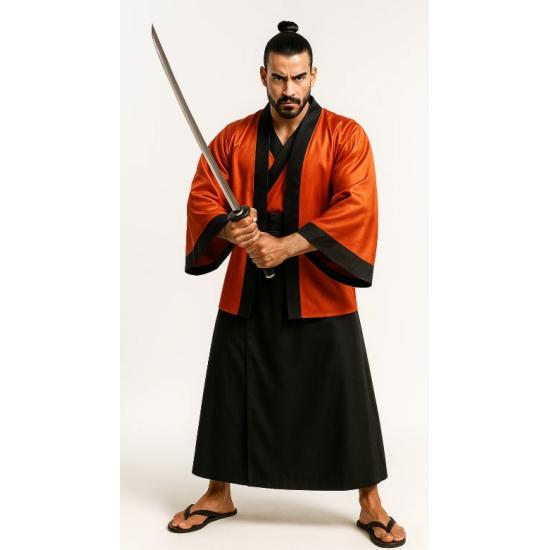 Disfraz de Samurai Japonés para Hombre – Kimono, Vestido y Cinturón