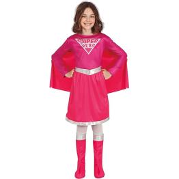Disfraz de Super Heroína Rosa Niña **