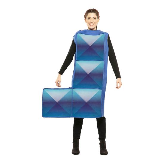 Disfraz de Tetris Azul Oscuro para Adulto