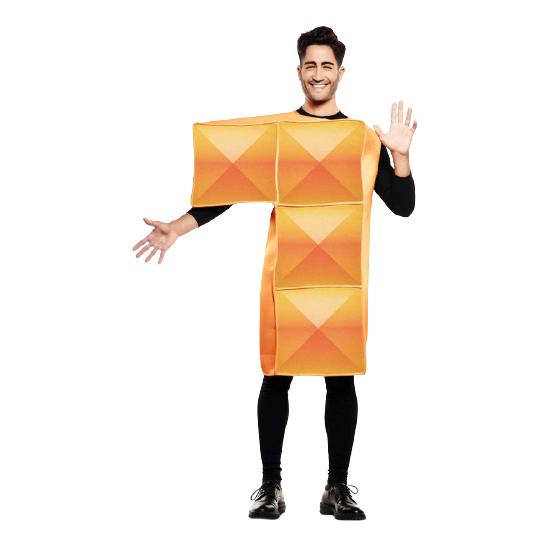 Disfraz de Tetris Naranja para Adulto