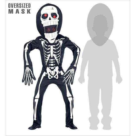Disfraz Esqueleto con Máscara Gigante talla Infantil