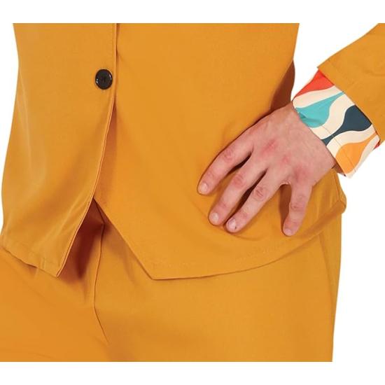 Disfraz de los años 70 naranja para hombre