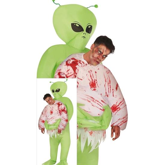 Disfraz Hinchable de Abducido por un Extraterrestre para Hombre