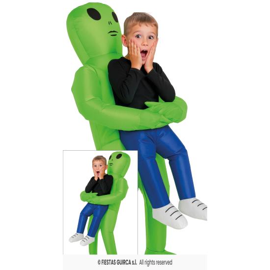 Disfraz Hinchable Infantil Alien Secuestrador de Niños – Incluye Traje con Ventilador