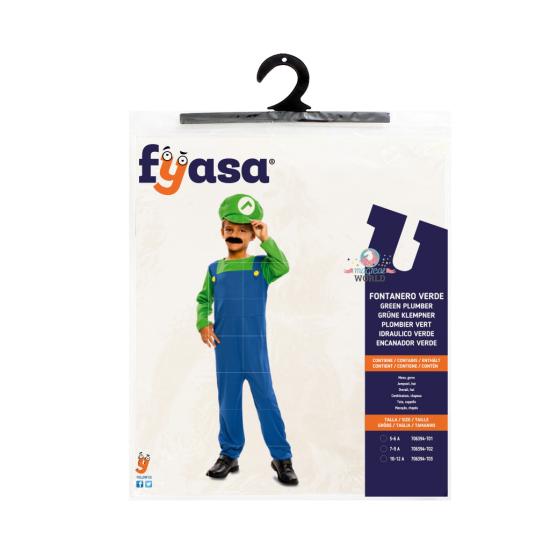 Disfraz infantil Super Mario Bros Luigi niño