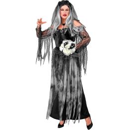 Disfraz “Novia Muerta” para mujer – vestido largo con velo