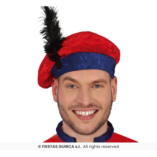 Disfraz Paje azul y granate adultos