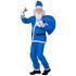 Disfraz de Papá Noel Azul Super Económico Talla Única