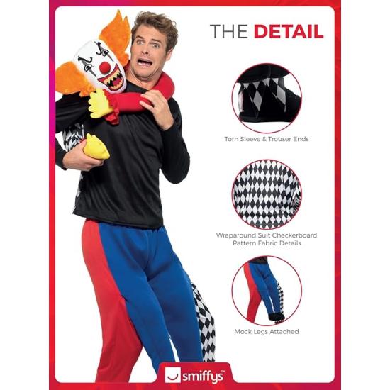 Disfraz payaso secuestro a caballito,