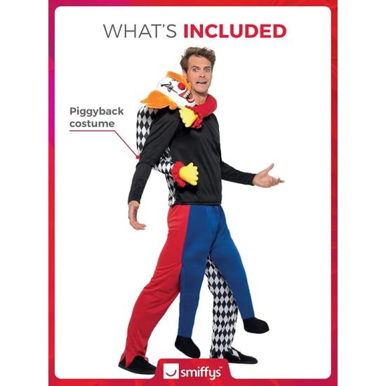 Disfraz payaso secuestro a caballito,