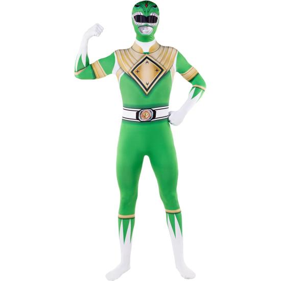 Disfraz Power Ranger verde segunda piel